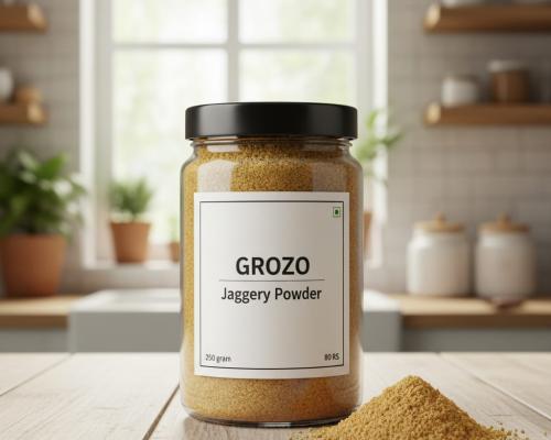 Jaggery Powder – Pure Unrefined Cane Sugar | 250g | Traditional Kerala Sweetener For Cooking & Wellness img